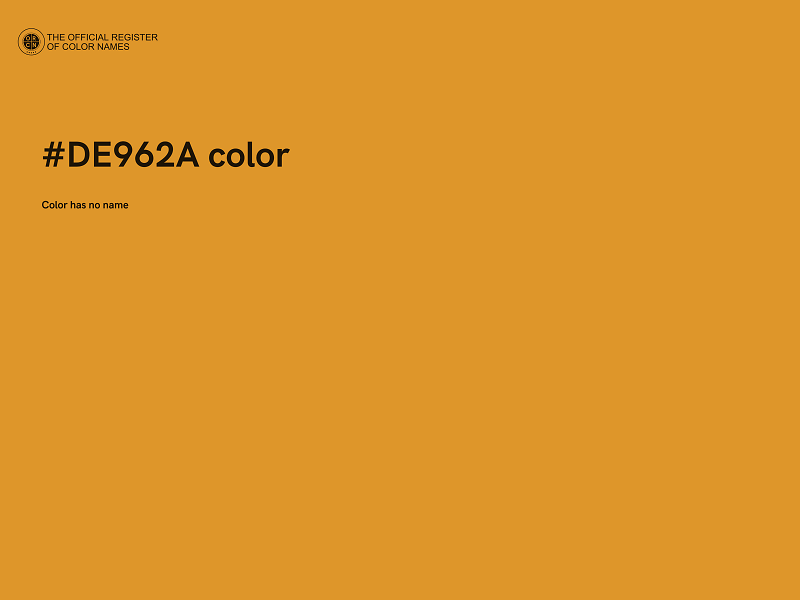 #DE962A color image