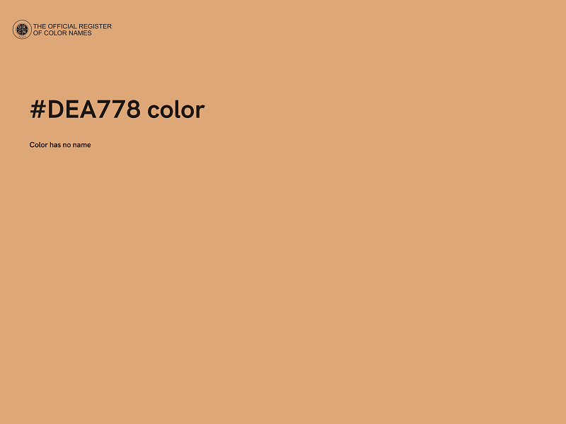 #DEA778 color image