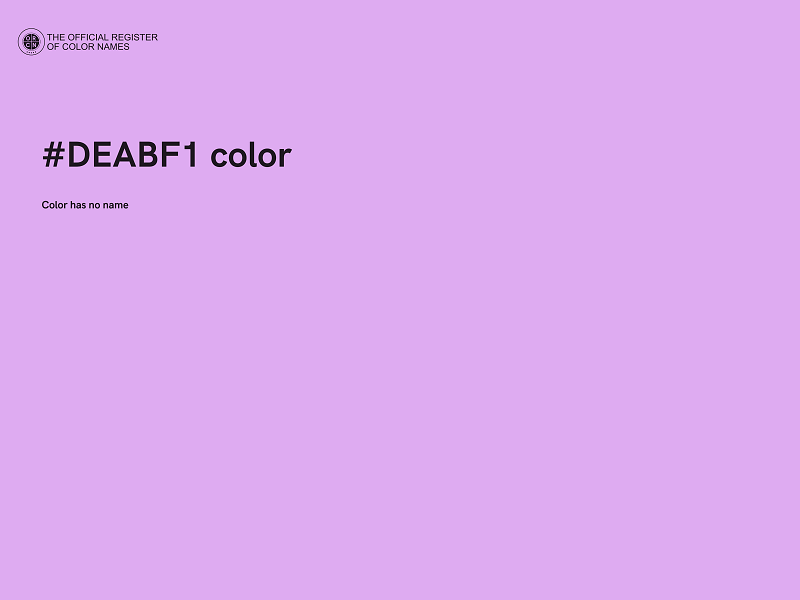 #DEABF1 color image