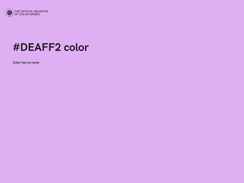 #DEAFF2 color image