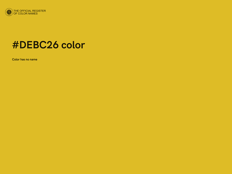 #DEBC26 color image