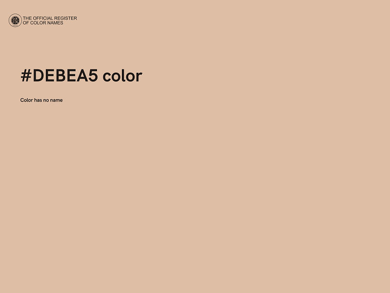 #DEBEA5 color image