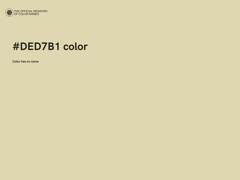 #DED7B1 color image