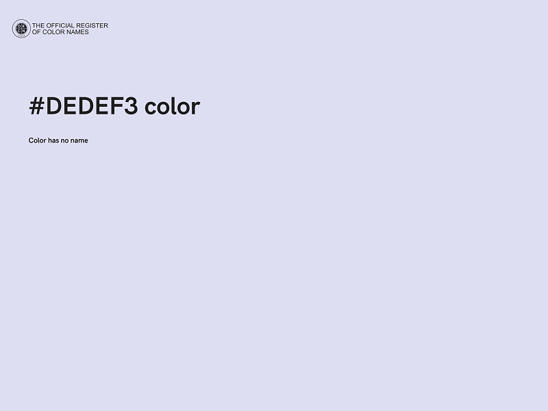 #DEDEF3 color image