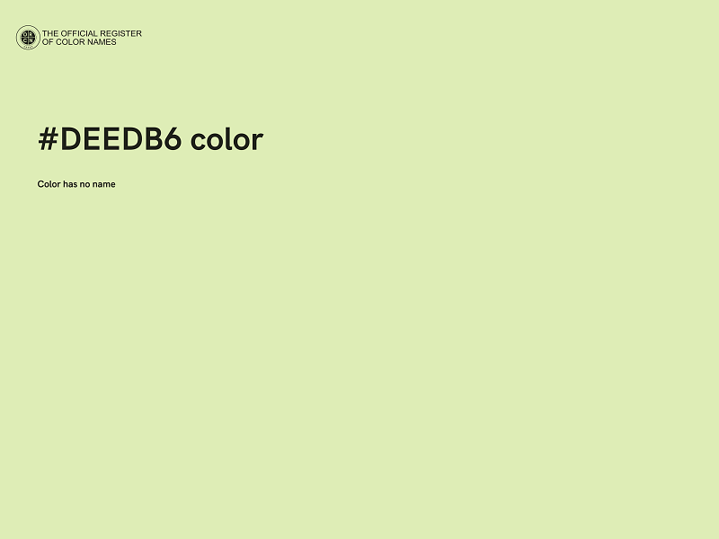 #DEEDB6 color image