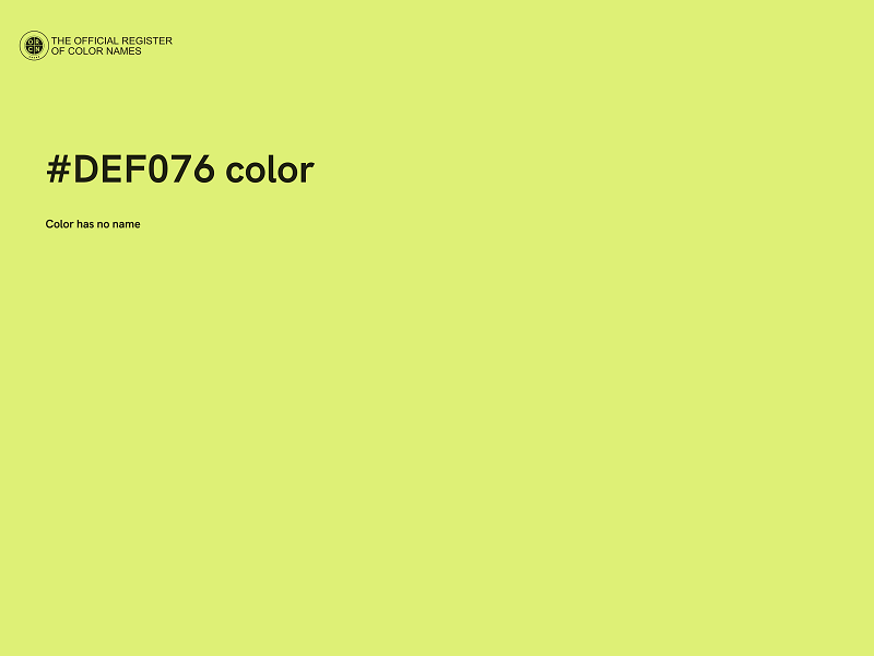 #DEF076 color image