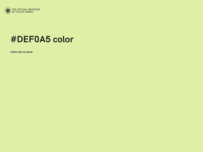 #DEF0A5 color image