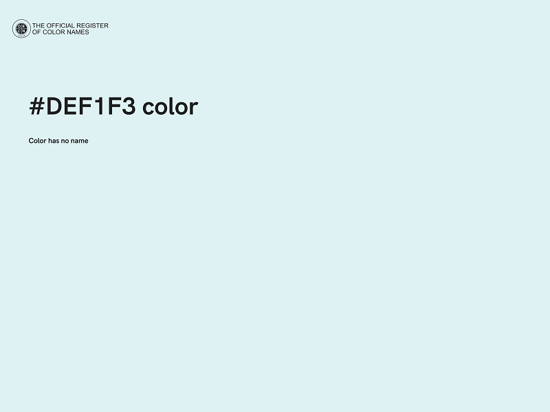 #DEF1F3 color image