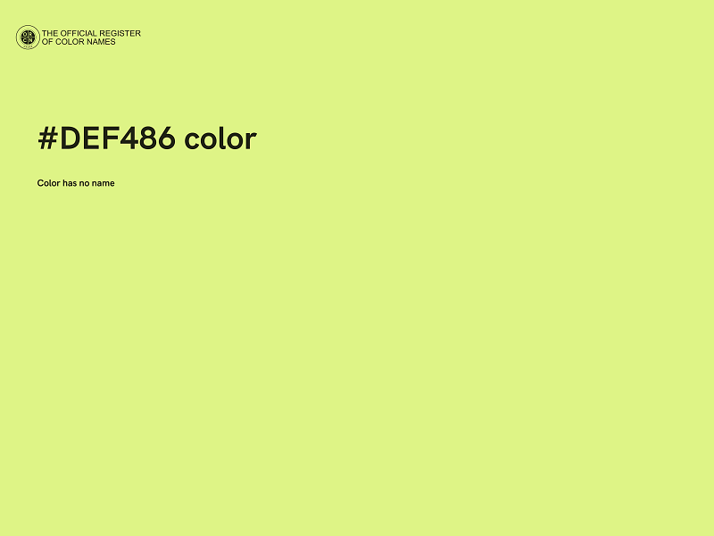 #DEF486 color image