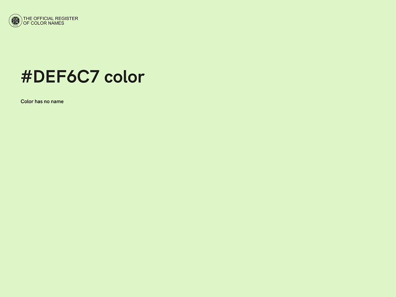 #DEF6C7 color image