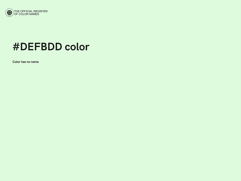 #DEFBDD color image