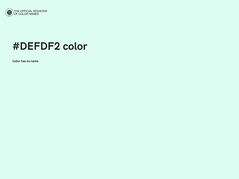 #DEFDF2 color image