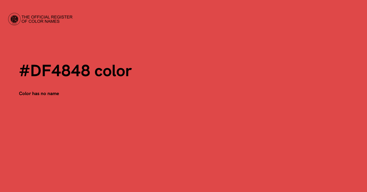 Color #DF4848 - The Official Register of Color Names