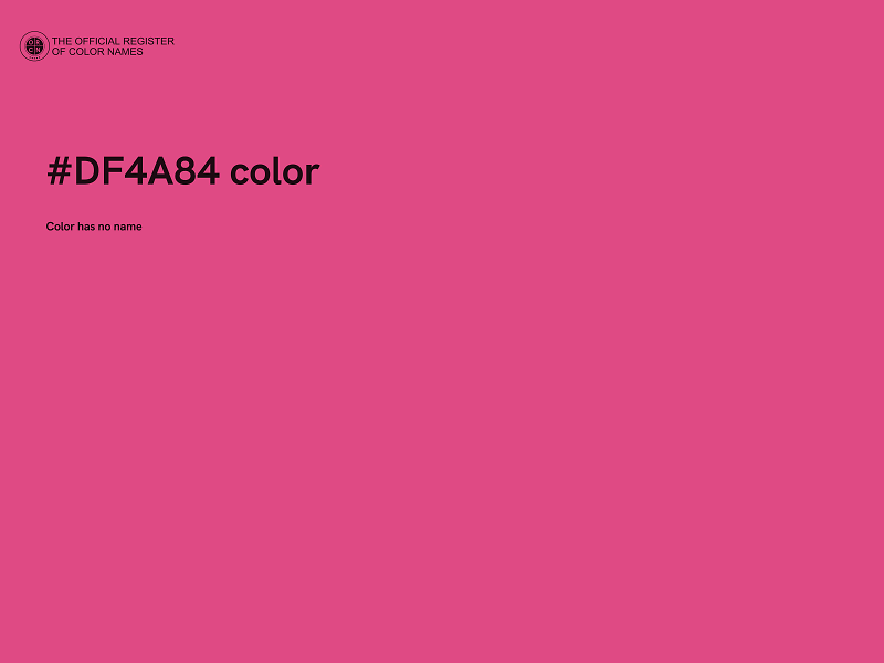 #DF4A84 color image