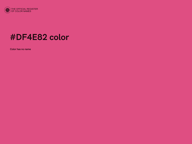 #DF4E82 color image