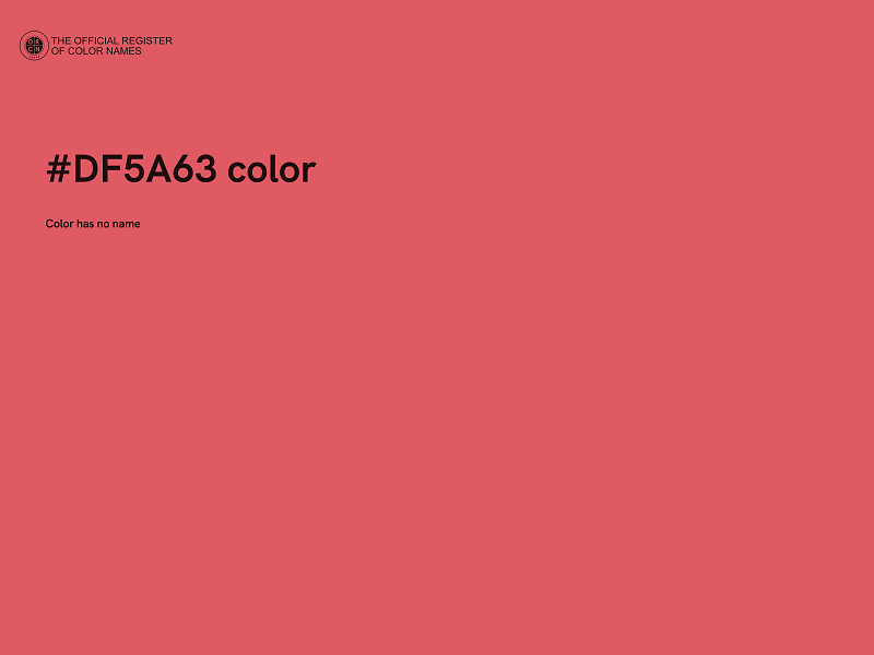 #DF5A63 color image