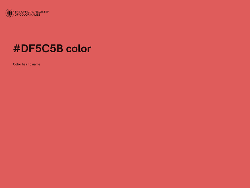 #DF5C5B color image