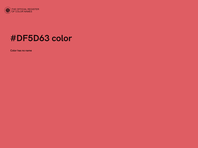 #DF5D63 color image