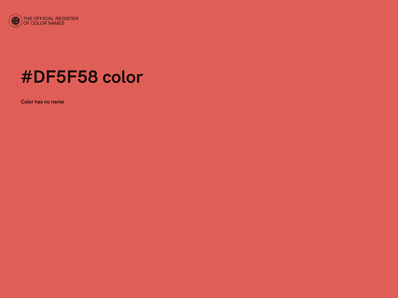 #DF5F58 color image