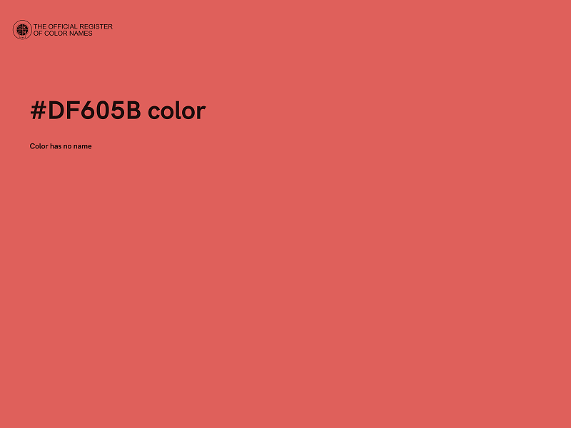 #DF605B color image