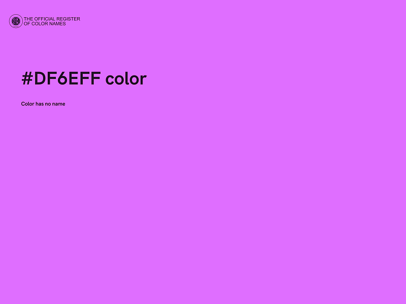 #DF6EFF color image