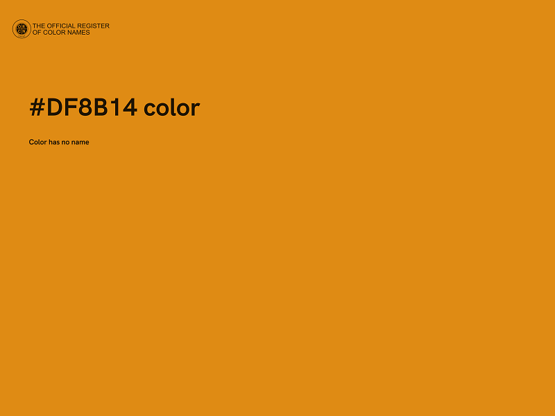 #DF8B14 color image