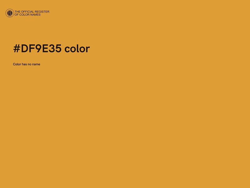 #DF9E35 color image