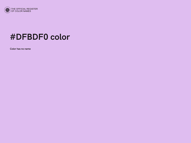 #DFBDF0 color image