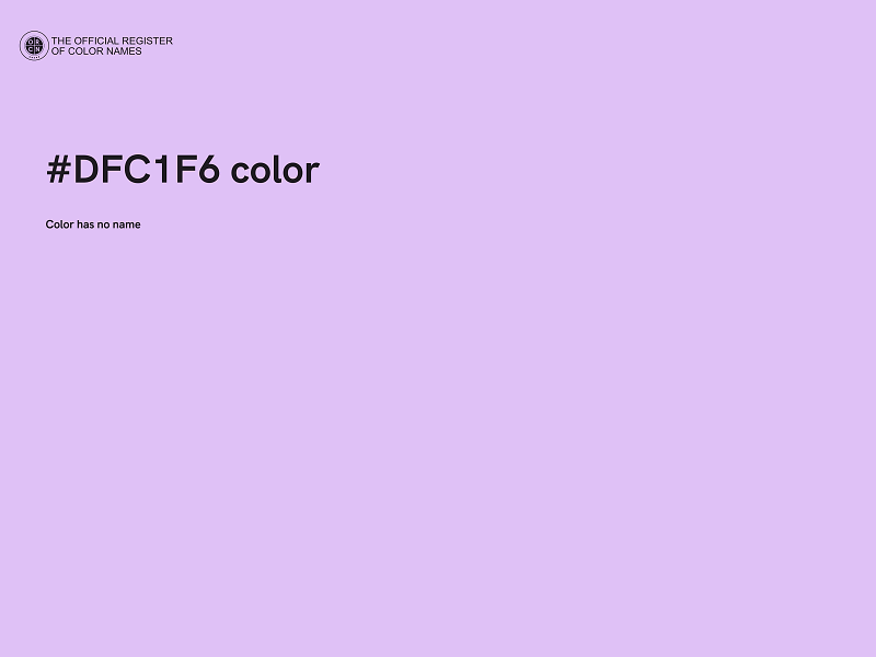 #DFC1F6 color image