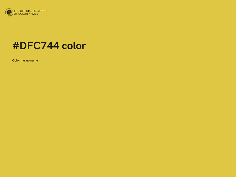 #DFC744 color image