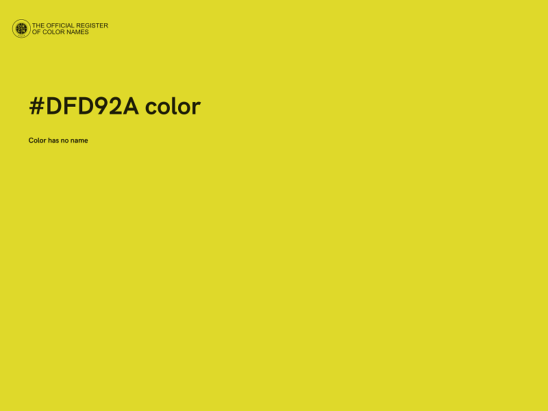 #DFD92A color image