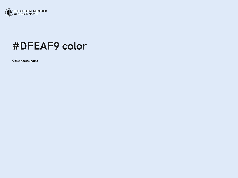 #DFEAF9 color image