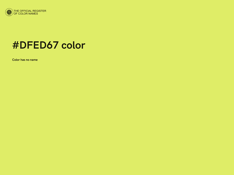 #DFED67 color image