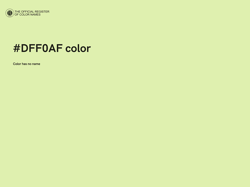 #DFF0AF color image