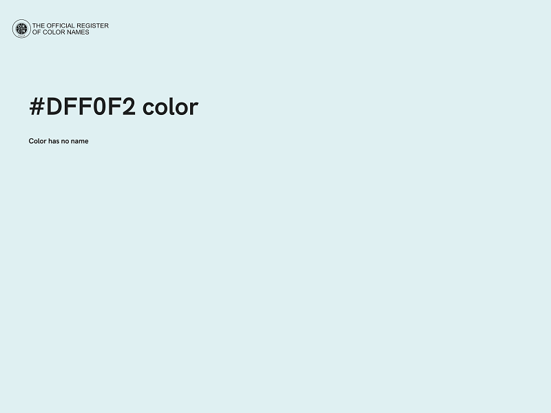 #DFF0F2 color image