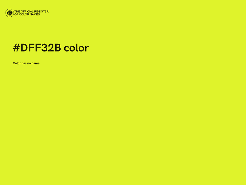 #DFF32B color image