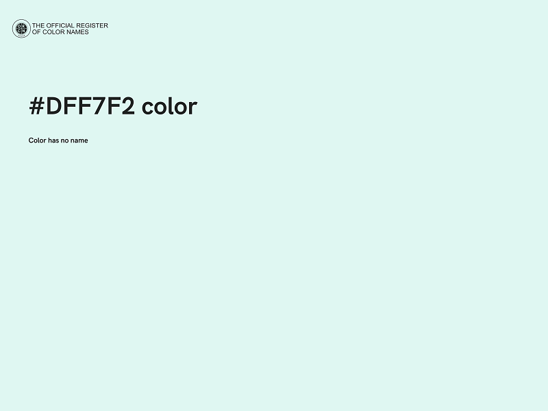 #DFF7F2 color image