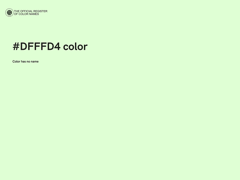 #DFFFD4 color image