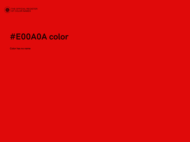 #E00A0A color image