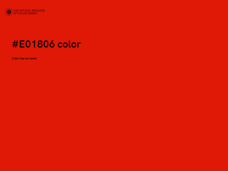 #E01806 color image