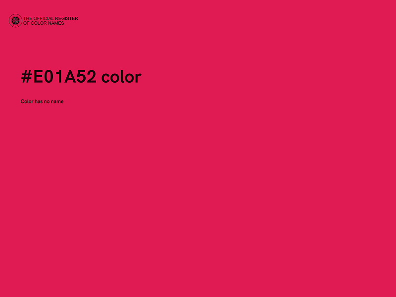 #E01A52 color image