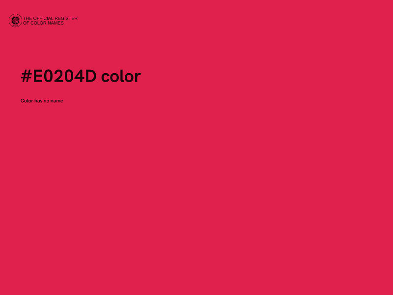 #E0204D color image