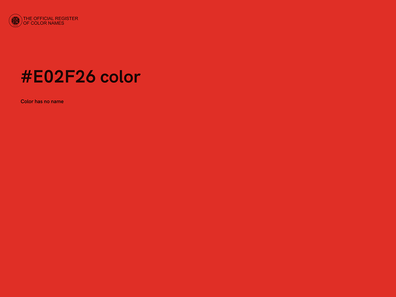 #E02F26 color image