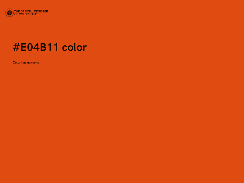 #E04B11 color image