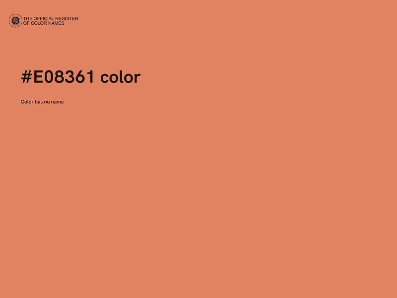 #E08361 color image