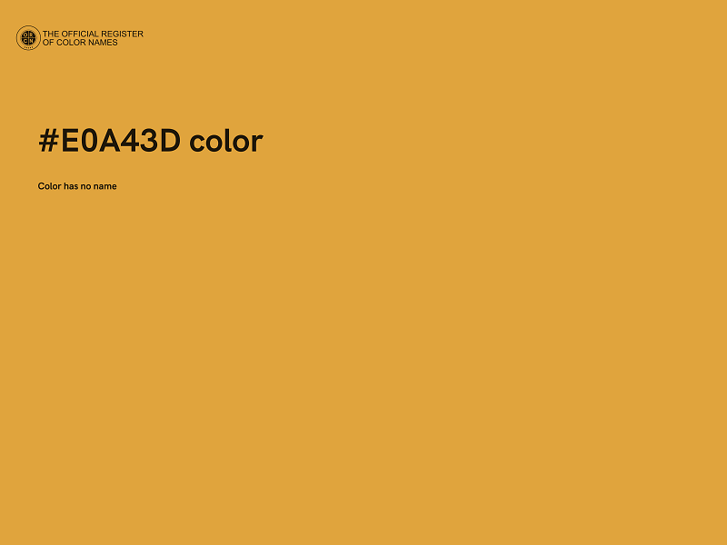 #E0A43D color image