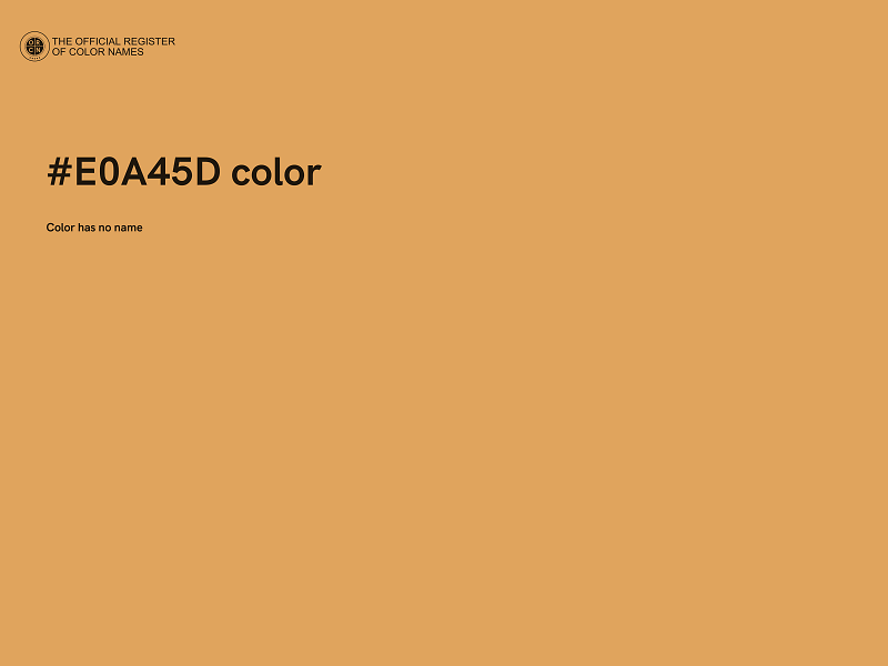 #E0A45D color image