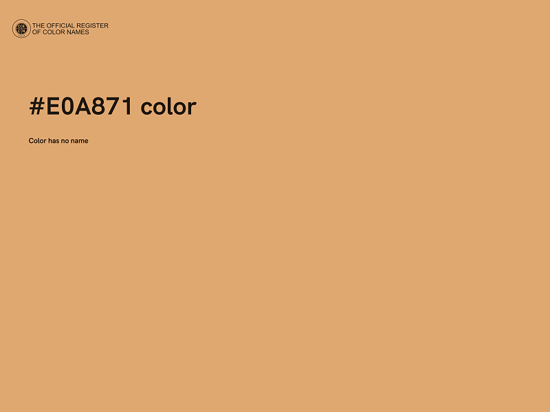 #E0A871 color image