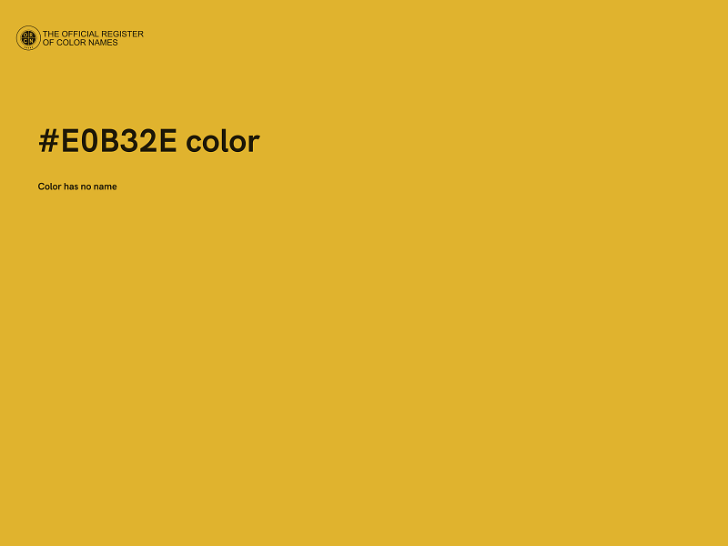 #E0B32E color image