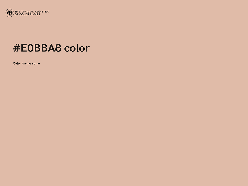 #E0BBA8 color image